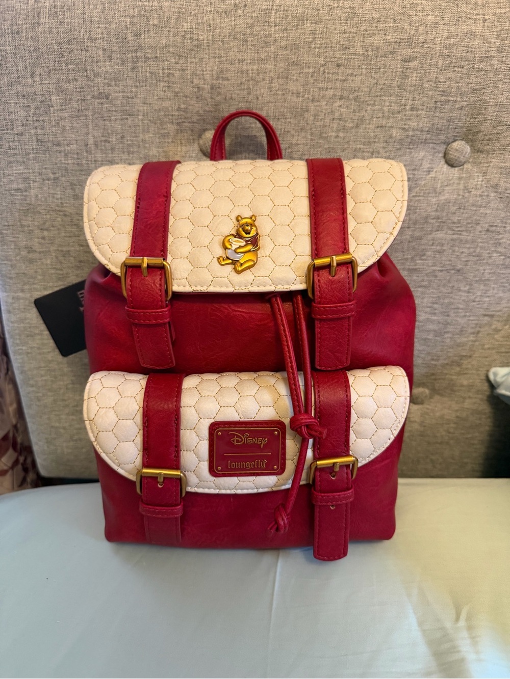 Loungefly Red and Cream Winnie the Pooh Mini Backpack